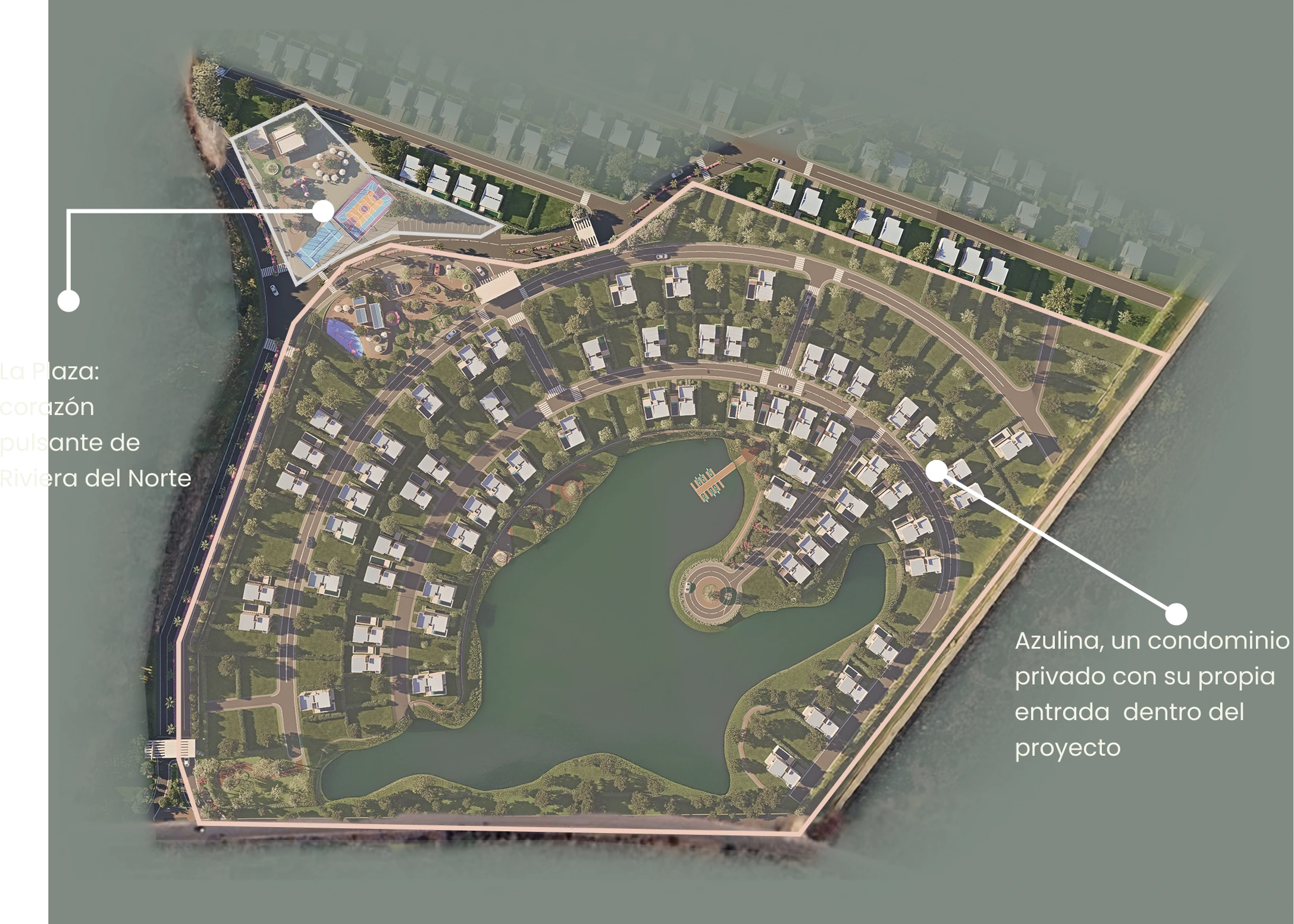 Mapa del condominio Azulina